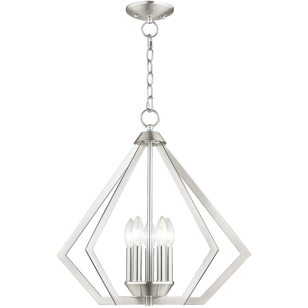 Five Light Dimmable Chandelier With Shades