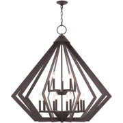 Bronze Multi Light Dimmable Chandelier With Shades