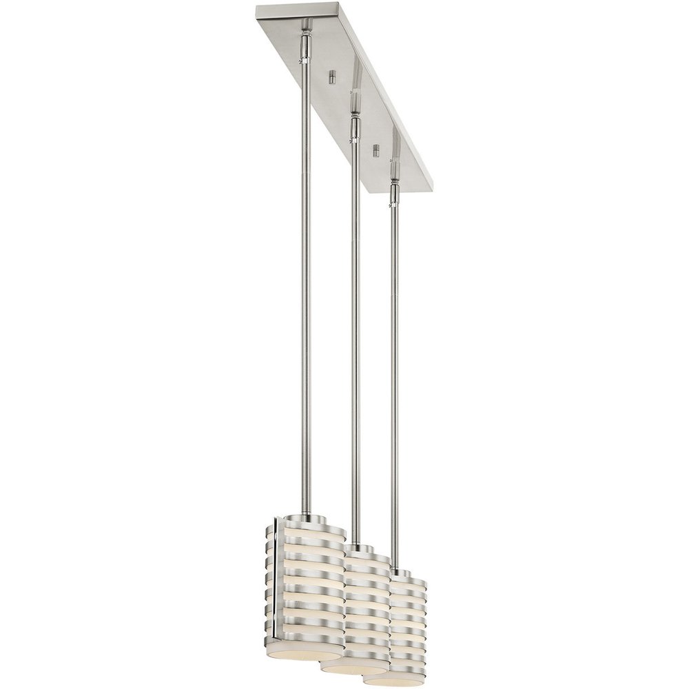 Three Light Dimmable Chandelier With Shades