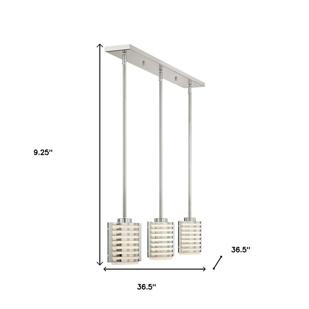 Three Light Dimmable Chandelier With Shades