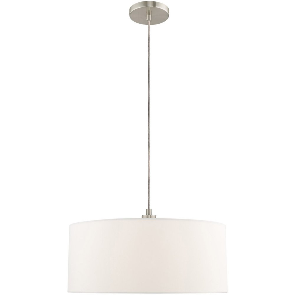 Nickel Metal Dimmable Chandelier With Shades