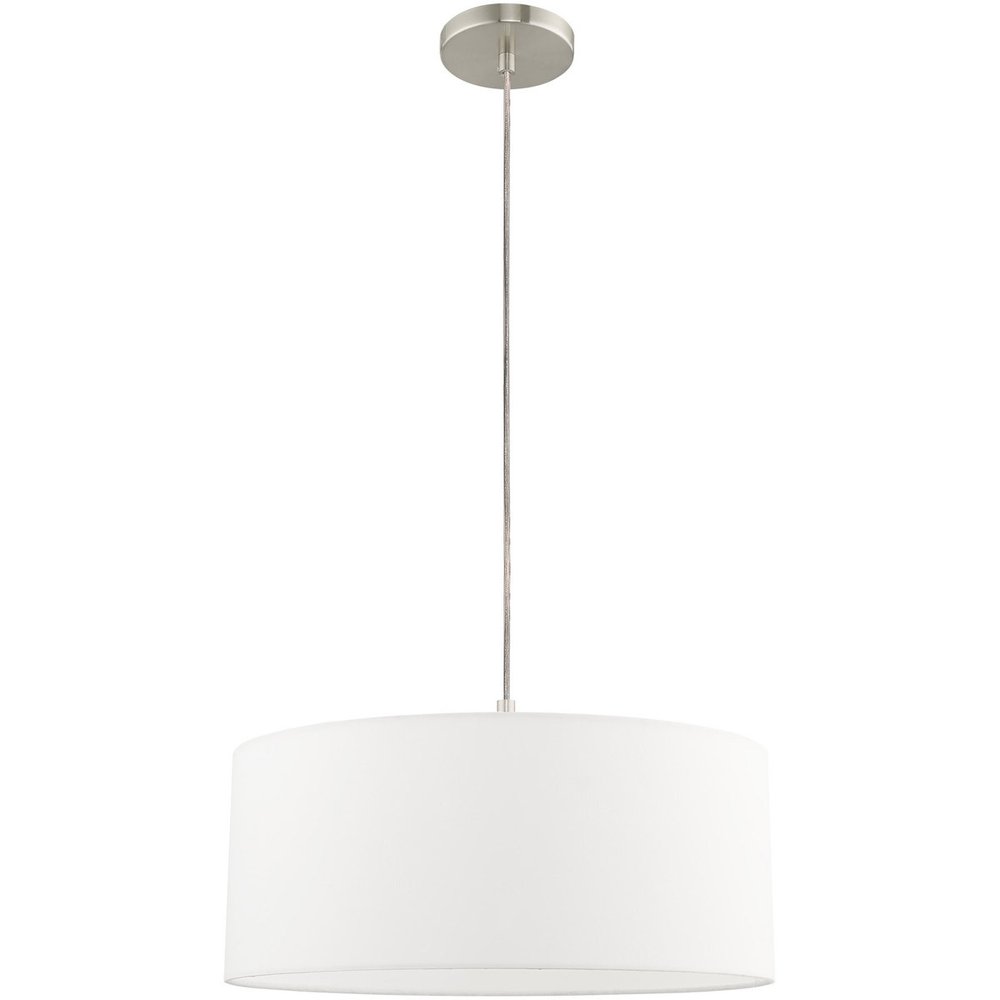 Nickel Metal Dimmable Chandelier With Shades