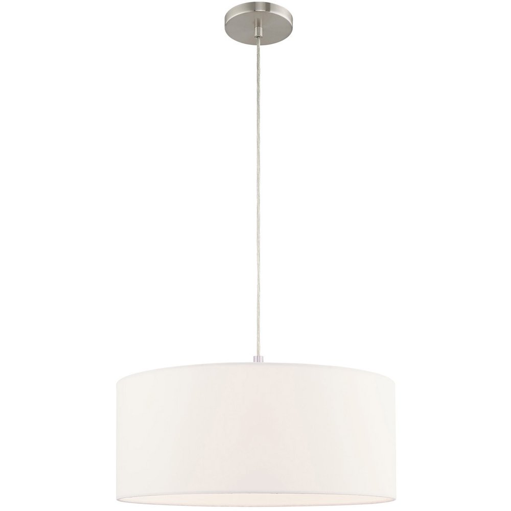 Nickel Metal Dimmable Chandelier With Shades
