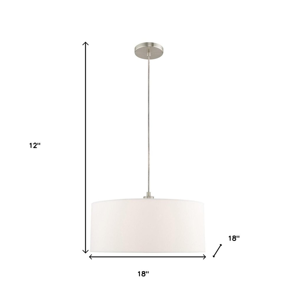 Nickel Metal Dimmable Chandelier With Shades
