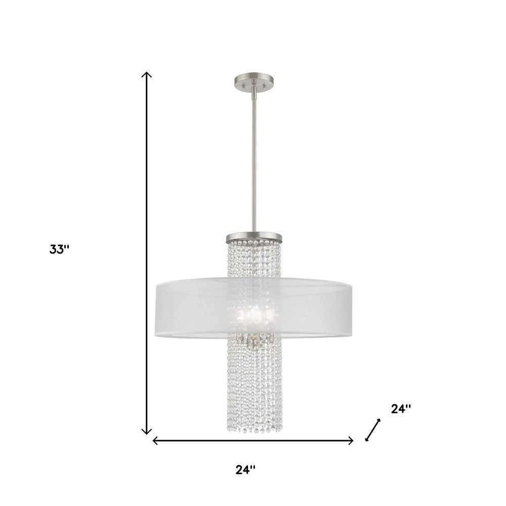 Four Light Dimmable Chandelier With Shades