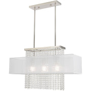Three Light Dimmable Chandelier With Shades