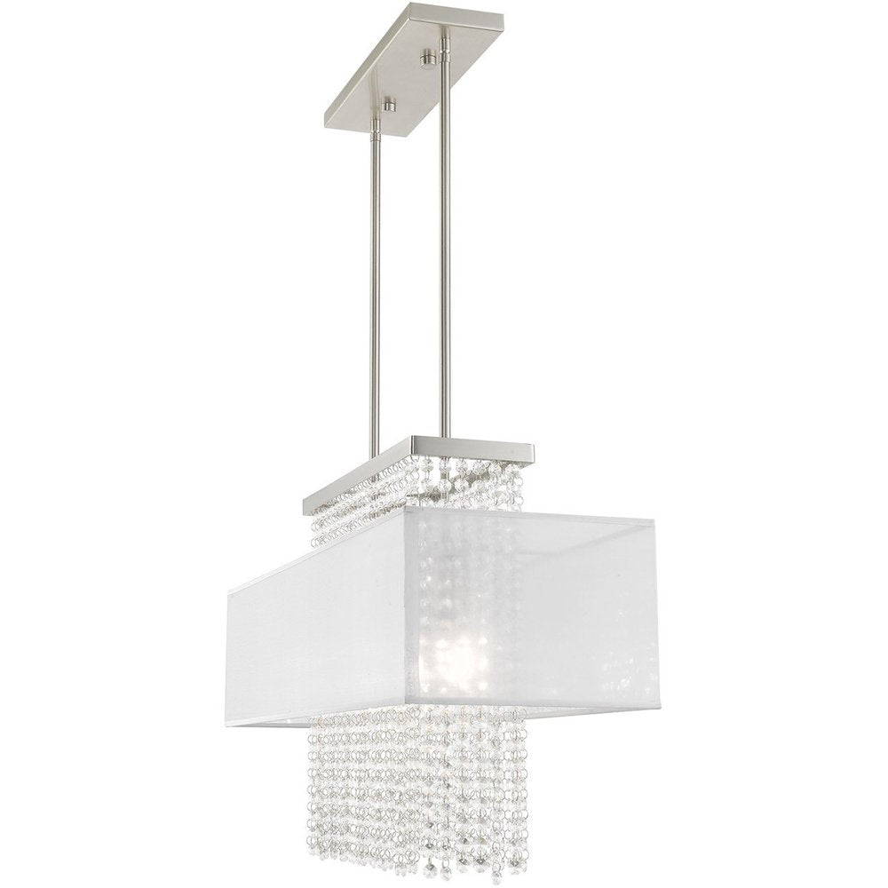 Three Light Dimmable Chandelier With Shades