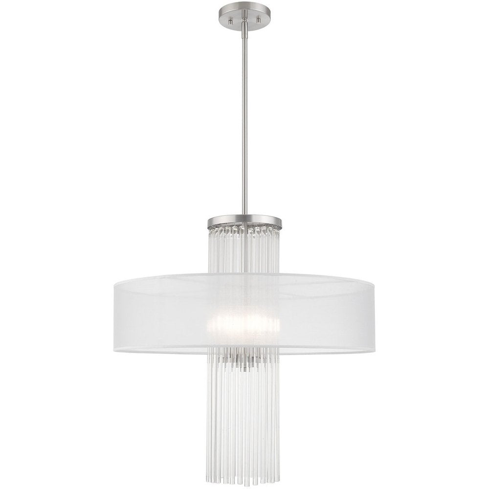 Four Light Dimmable Chandelier With Shades
