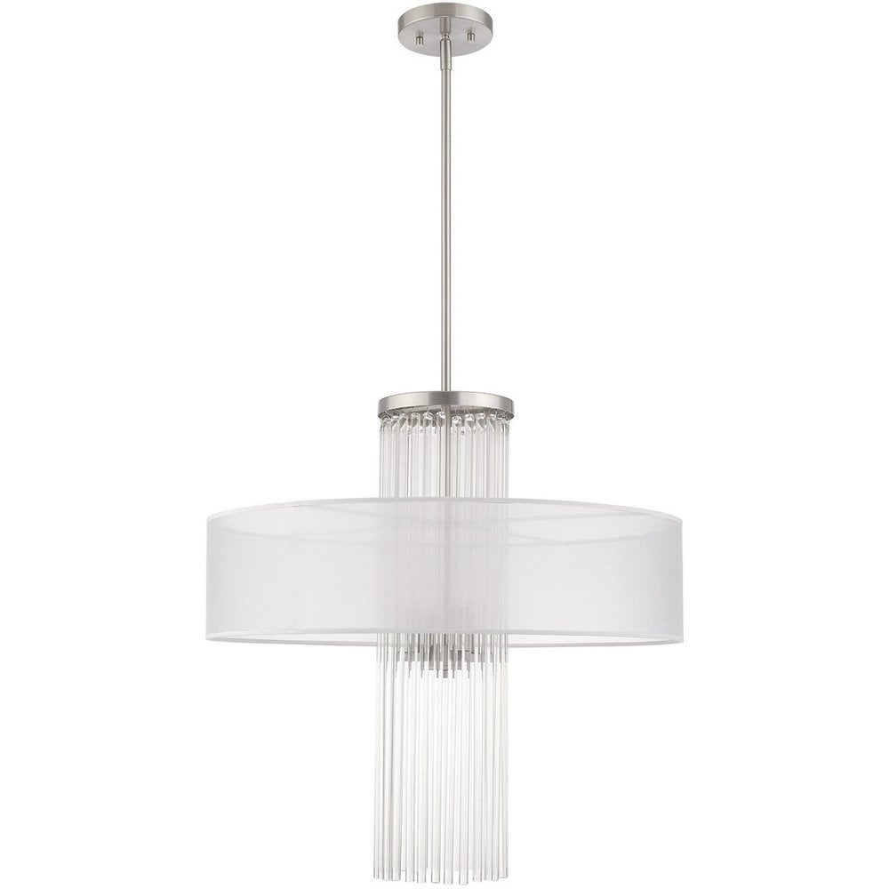 Four Light Dimmable Chandelier With Shades