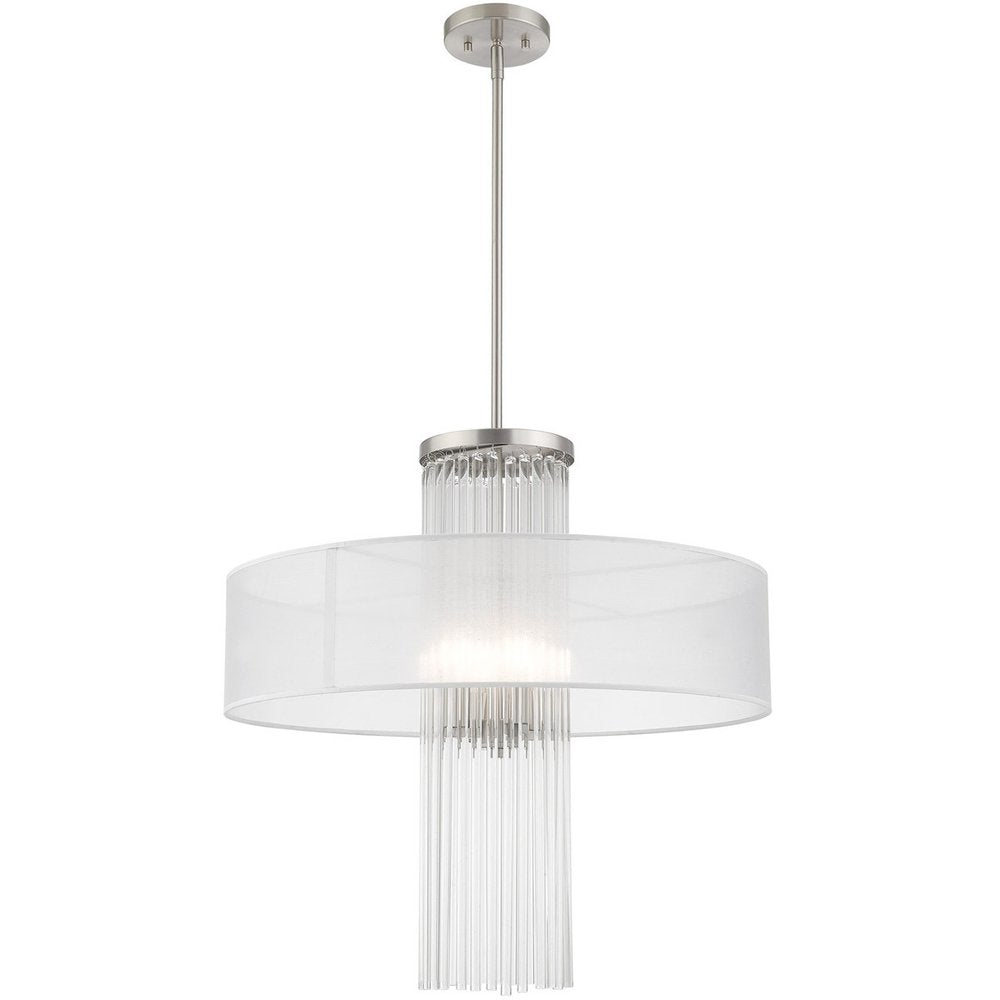 Four Light Dimmable Chandelier With Shades