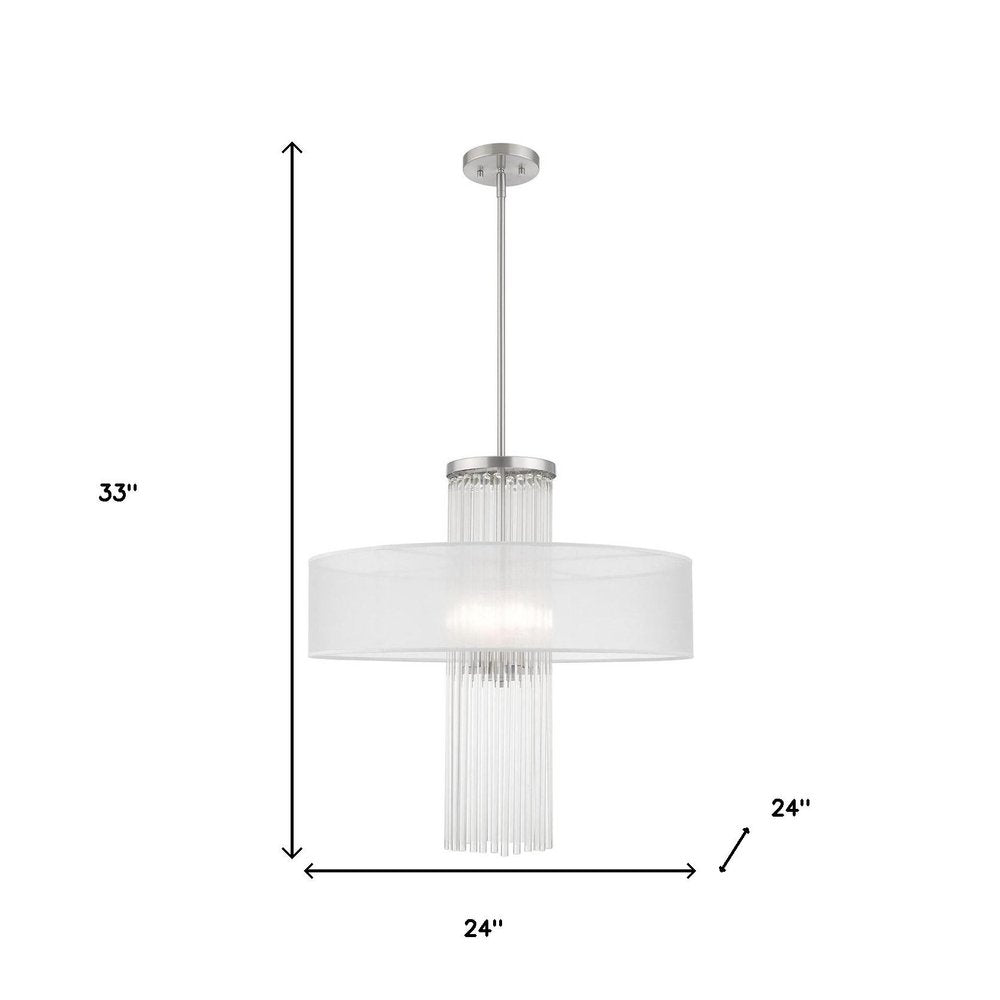 Four Light Dimmable Chandelier With Shades