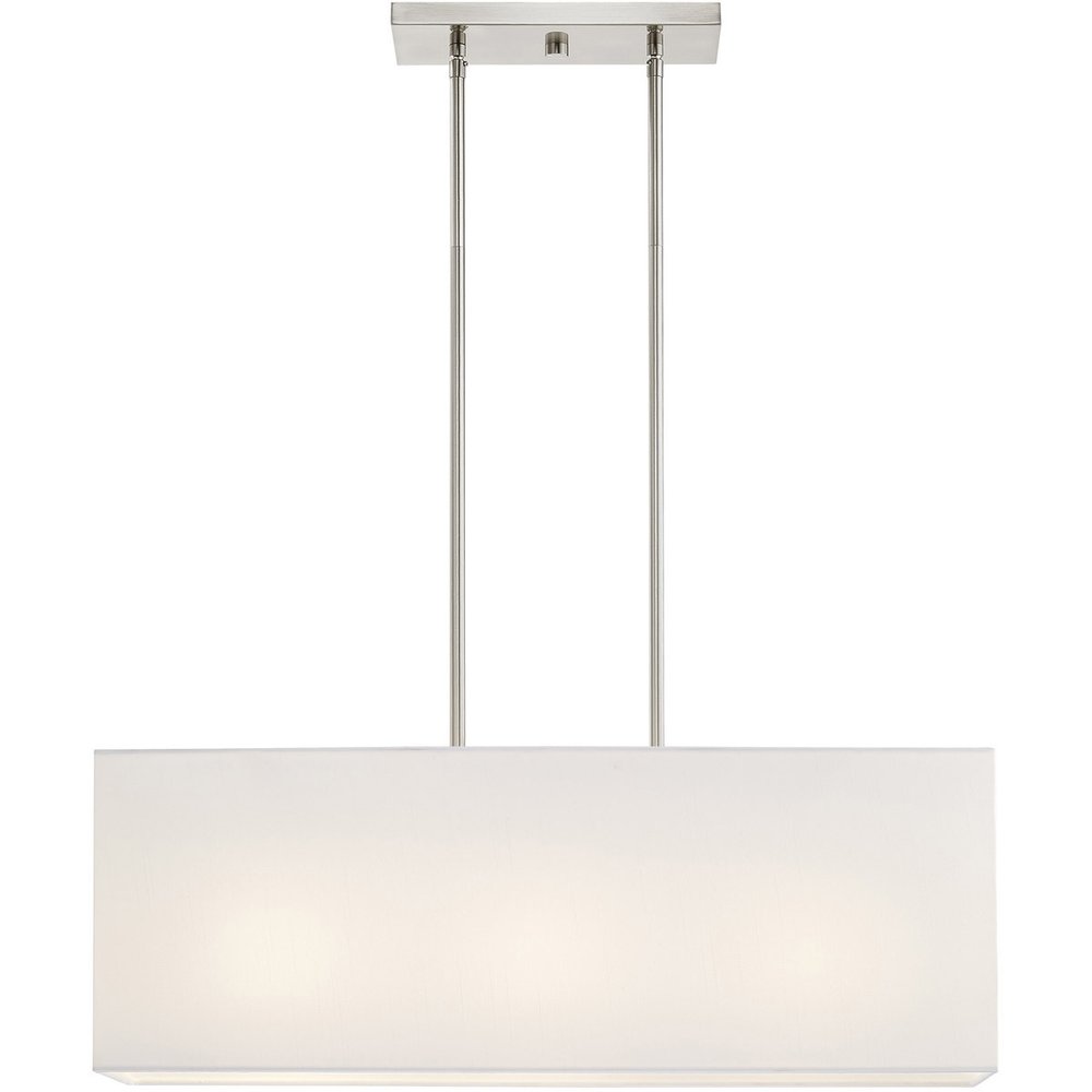 Three Light Dimmable Chandelier With Shades
