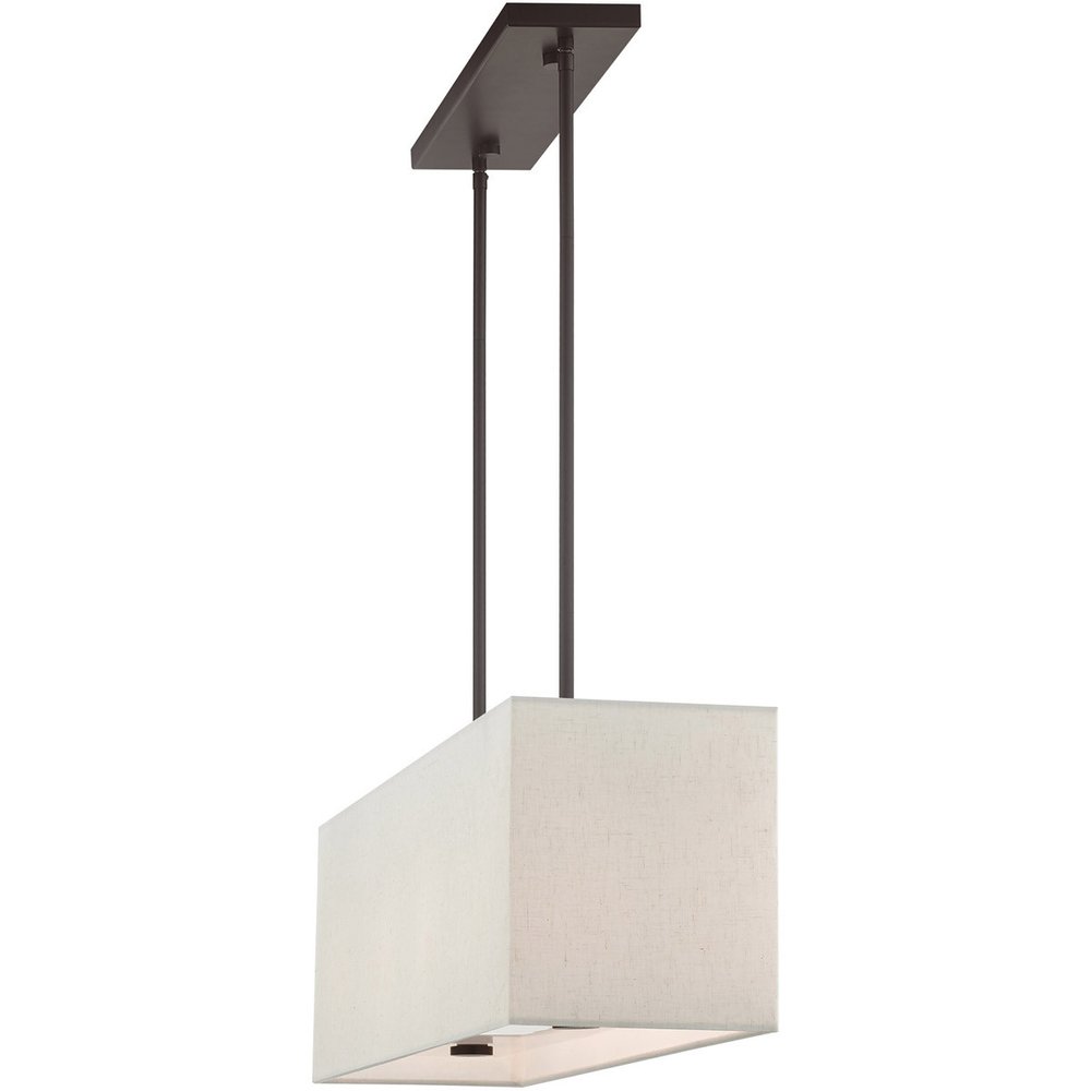 Bronze Four Light Metal Dimmable Chandelier With Shades