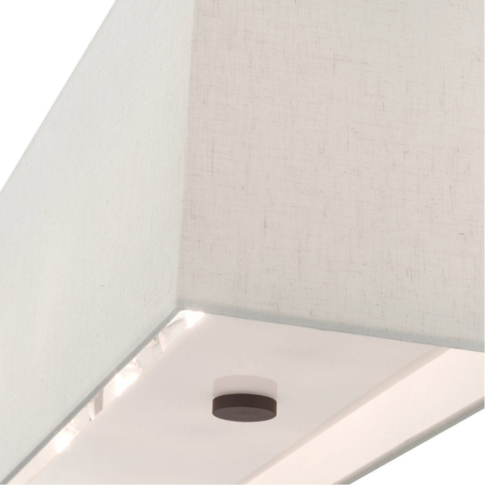 Bronze Four Light Metal Dimmable Chandelier With Shades