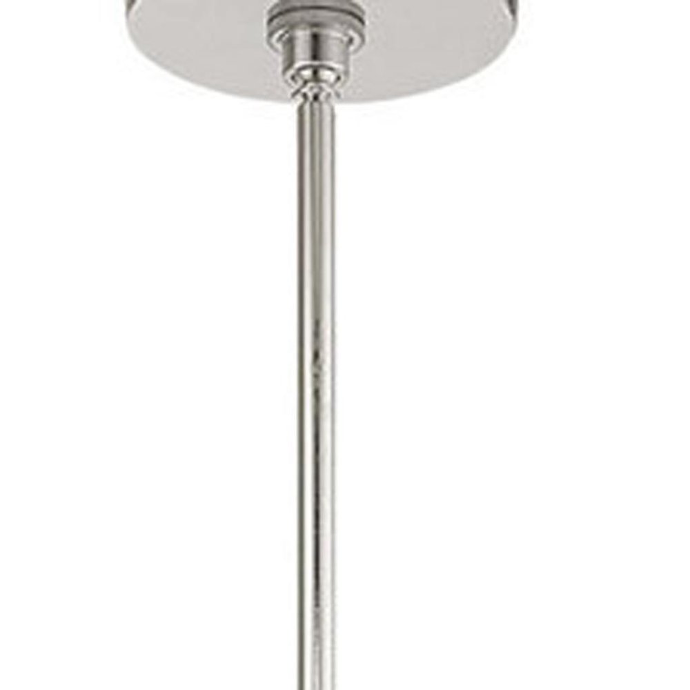 Silver Six Light Metal Dimmable Chandelier With Shades