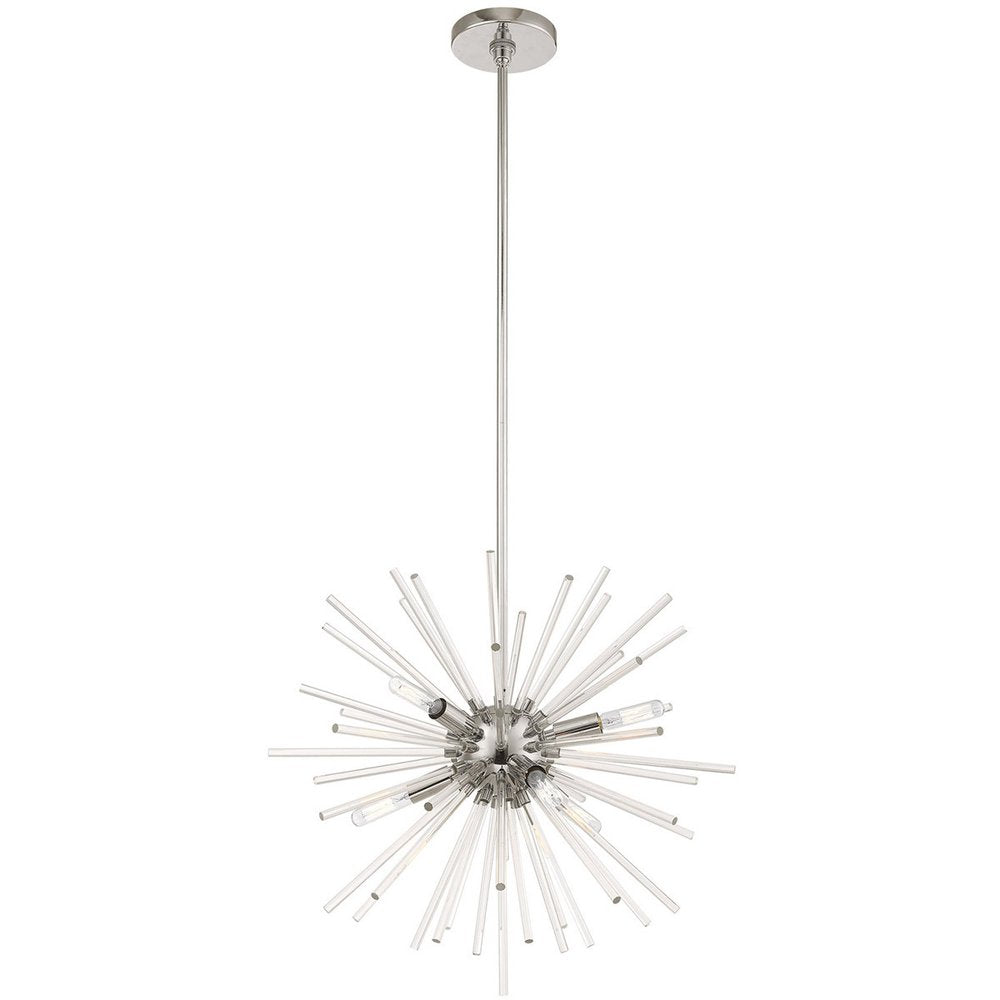 Six Light Dimmable Chandelier With Shades