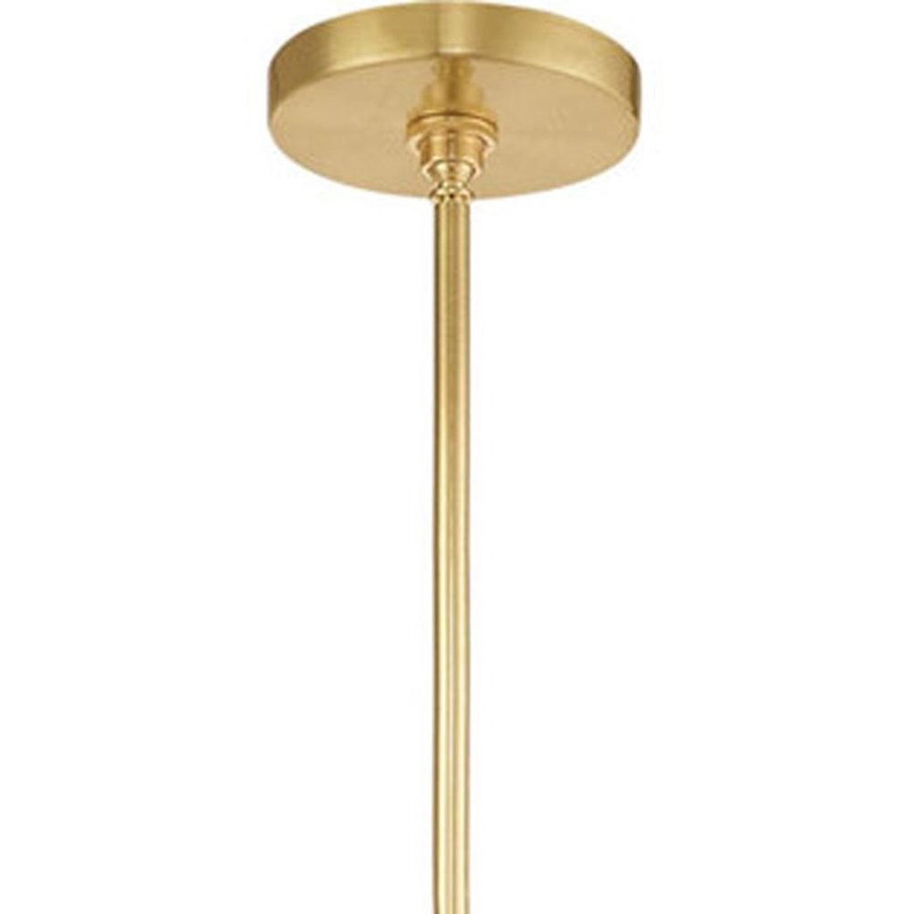 Brass Six Light Metal Dimmable Chandelier With Shades