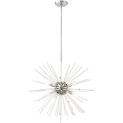 Eight Light Dimmable Chandelier With Shades