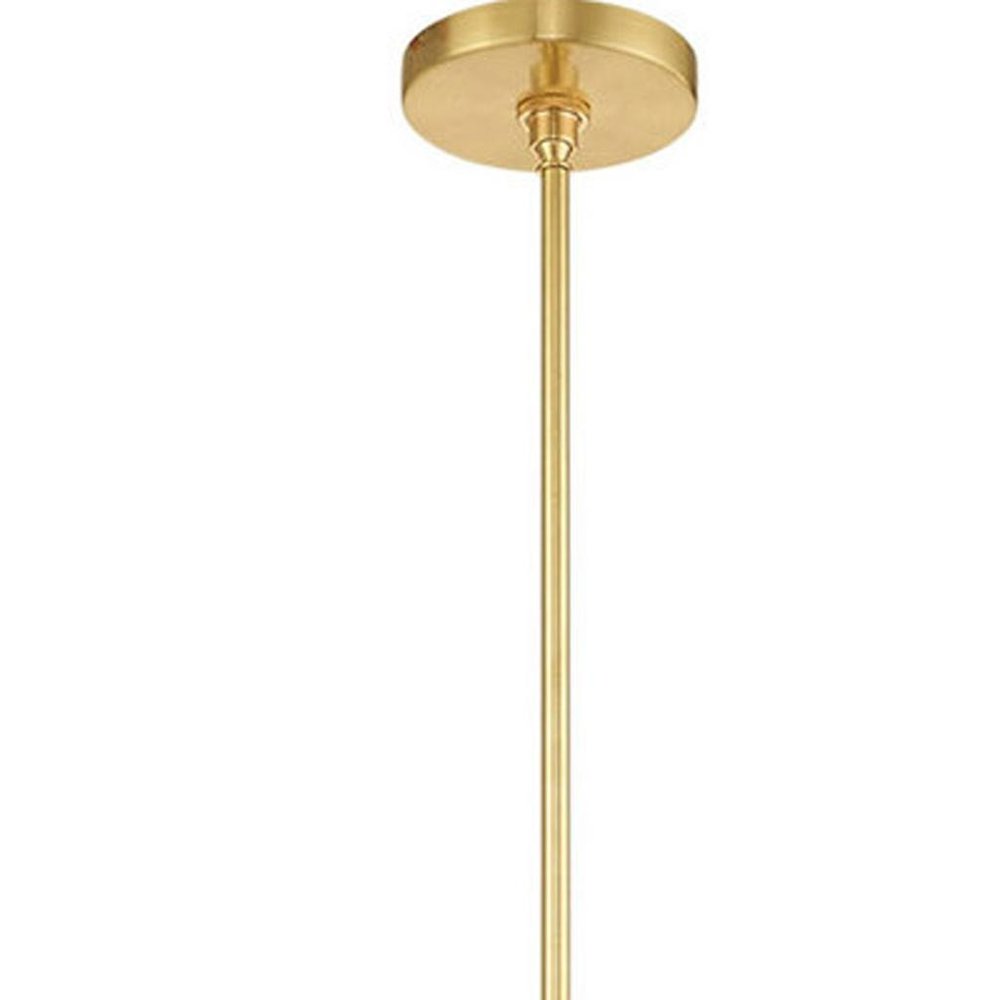 Brass Eight Light Metal Dimmable Chandelier With Shades