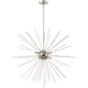 Eight Light Dimmable Chandelier With Shades