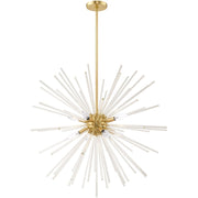 Eight Light Dimmable Chandelier With Shades