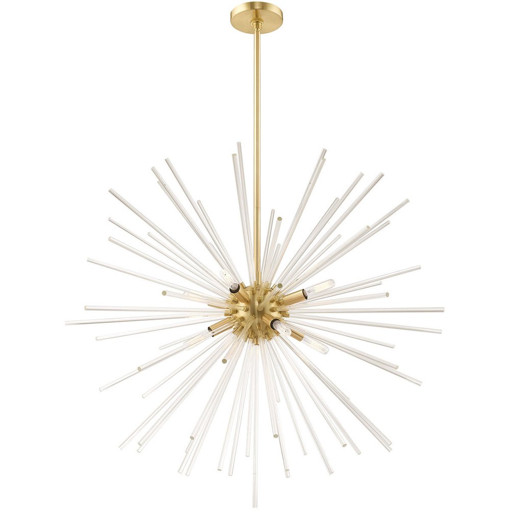Eight Light Dimmable Chandelier With Shades