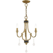 Three Light Dimmable Chandelier With Shades