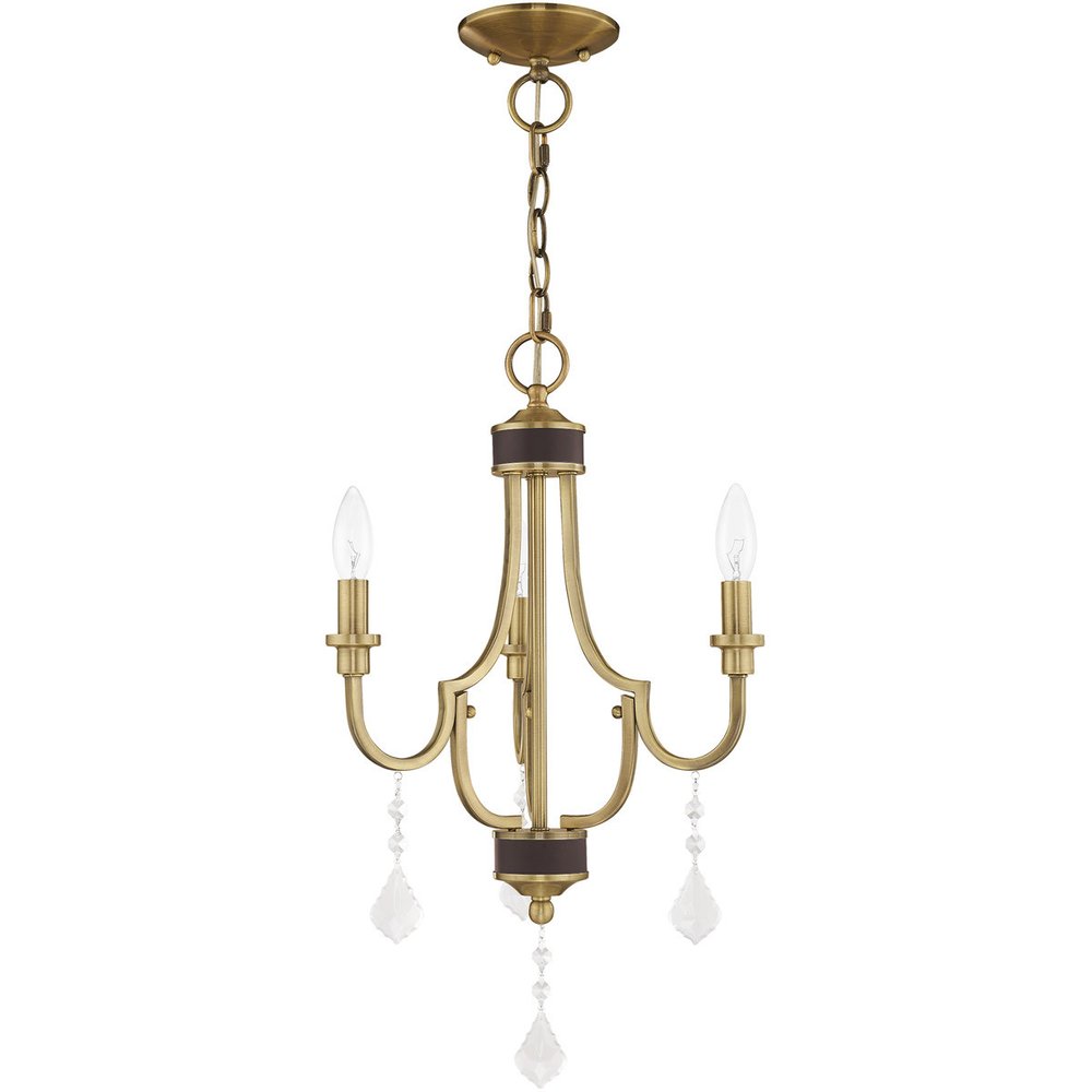 Three Light Dimmable Chandelier With Shades