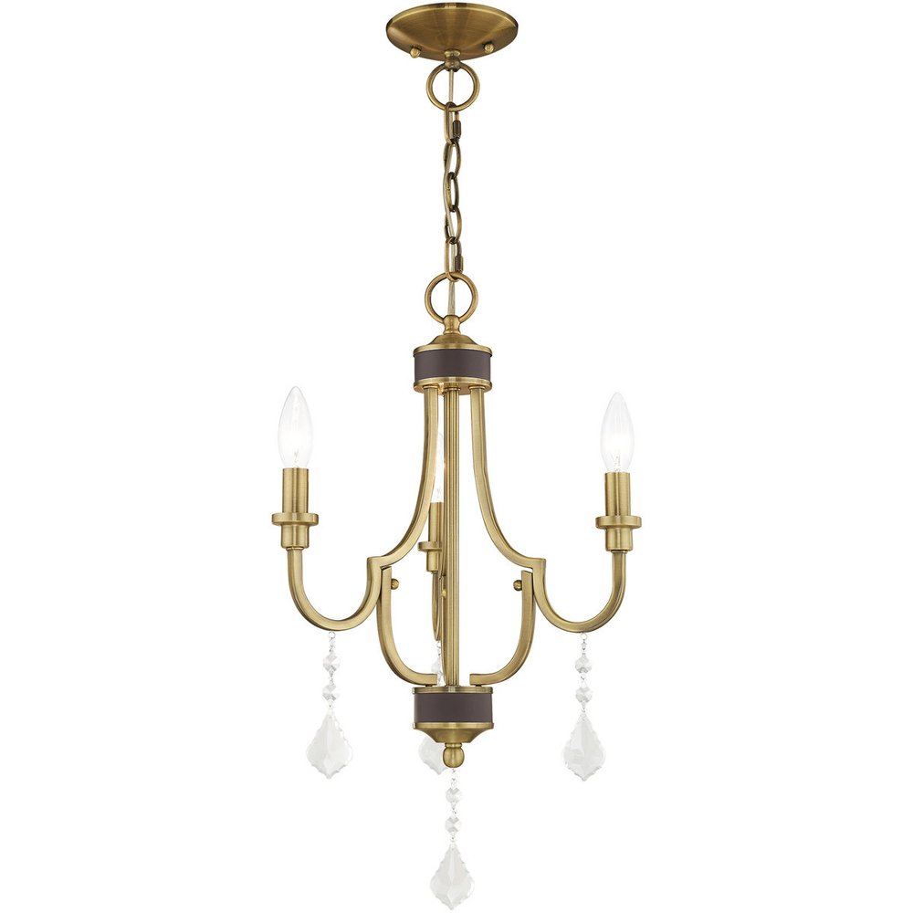 Three Light Dimmable Chandelier With Shades