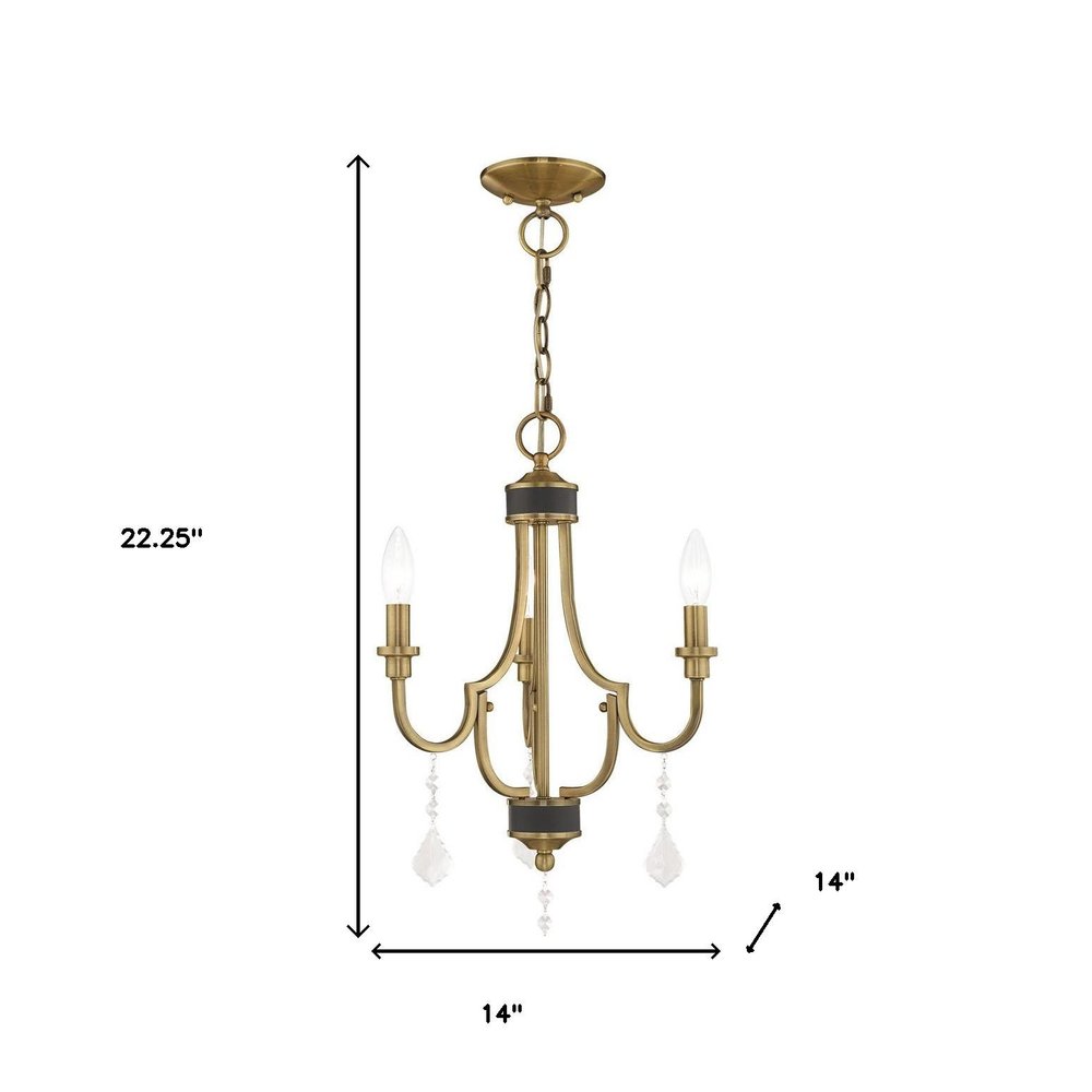 Three Light Dimmable Chandelier With Shades