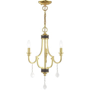 Three Light Dimmable Chandelier With Shades