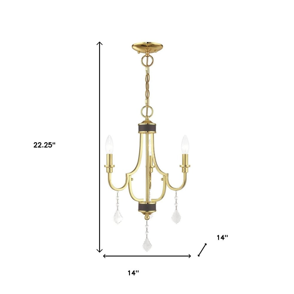 Three Light Dimmable Chandelier With Shades