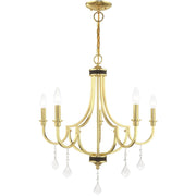 Five Light Dimmable Chandelier With Shades