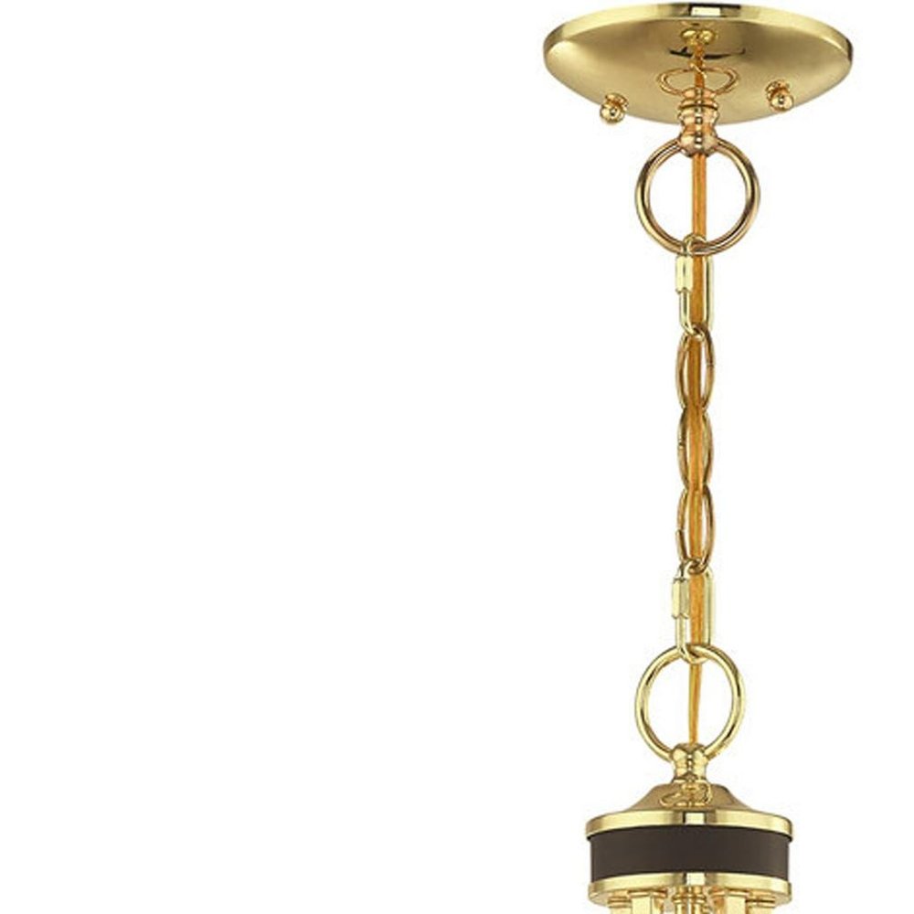 Brass Five Light Metal Dimmable Chandelier With Shades