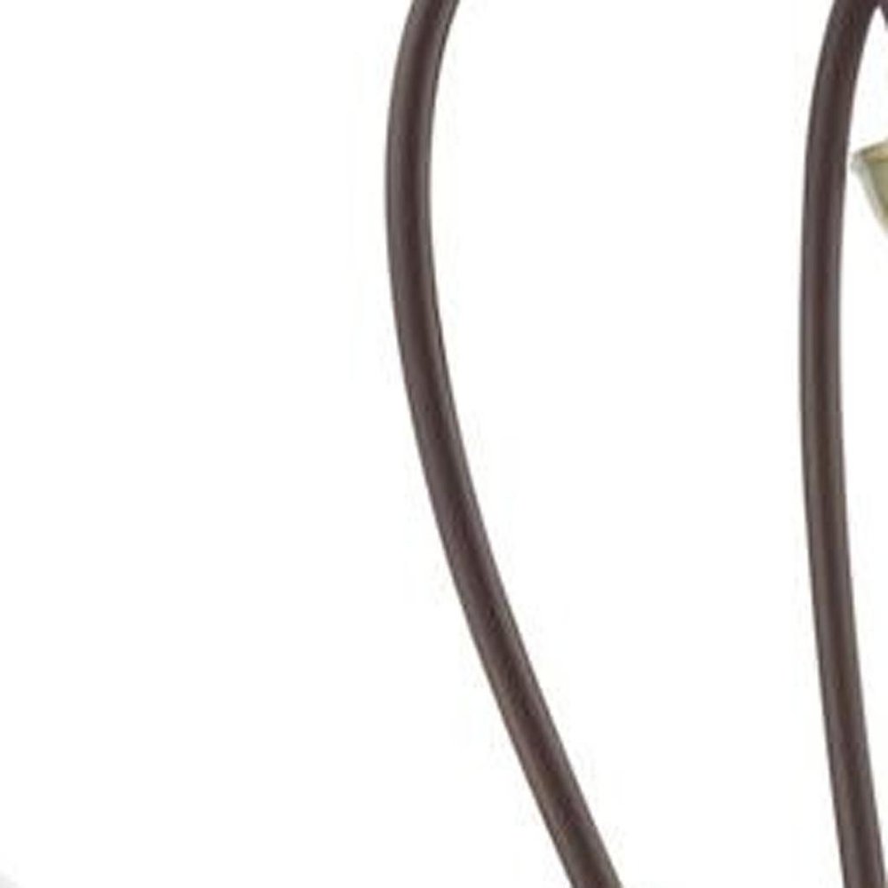 Bronze Four Light Metal Dimmable Chandelier With Shades