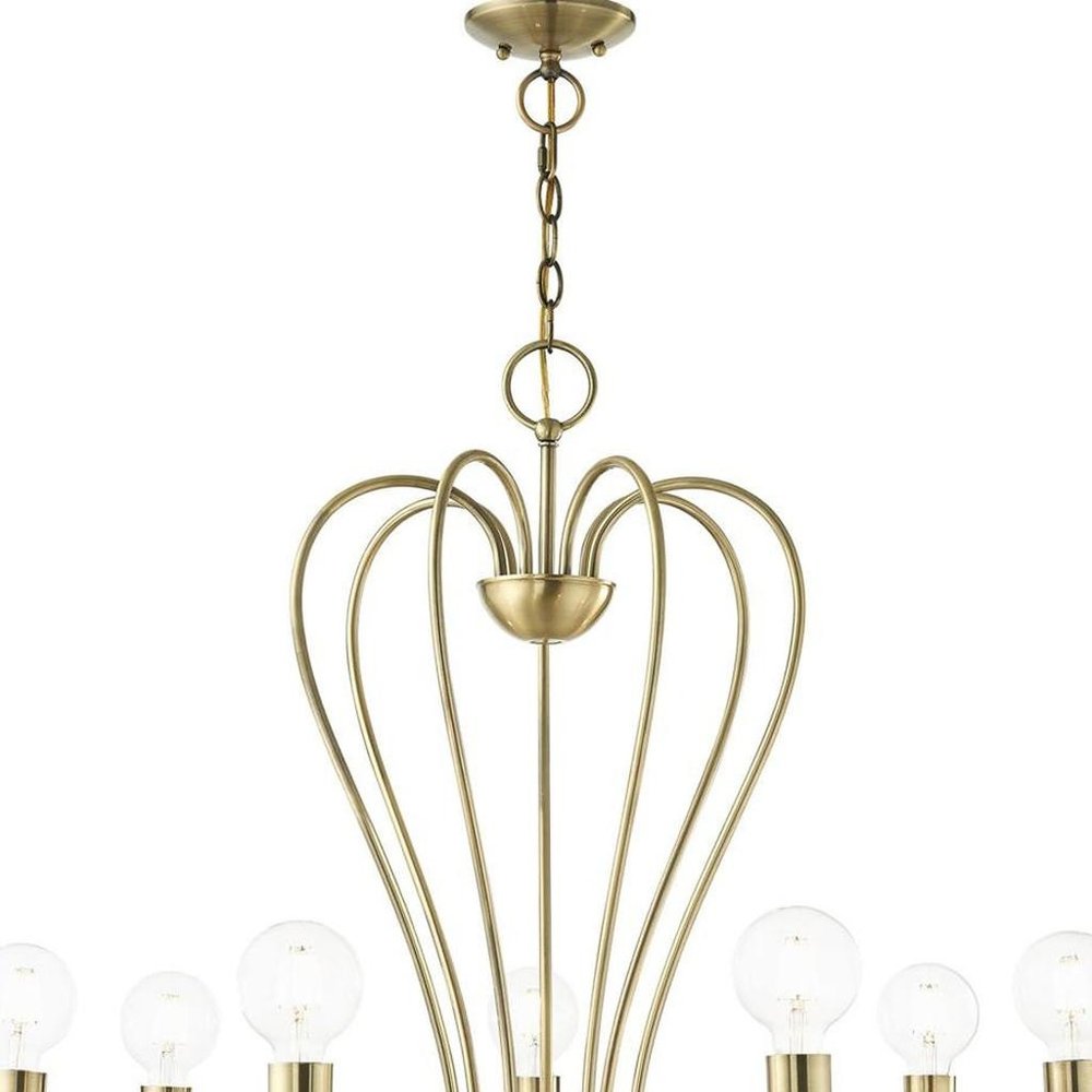Seven Light Dimmable Chandelier With Shades