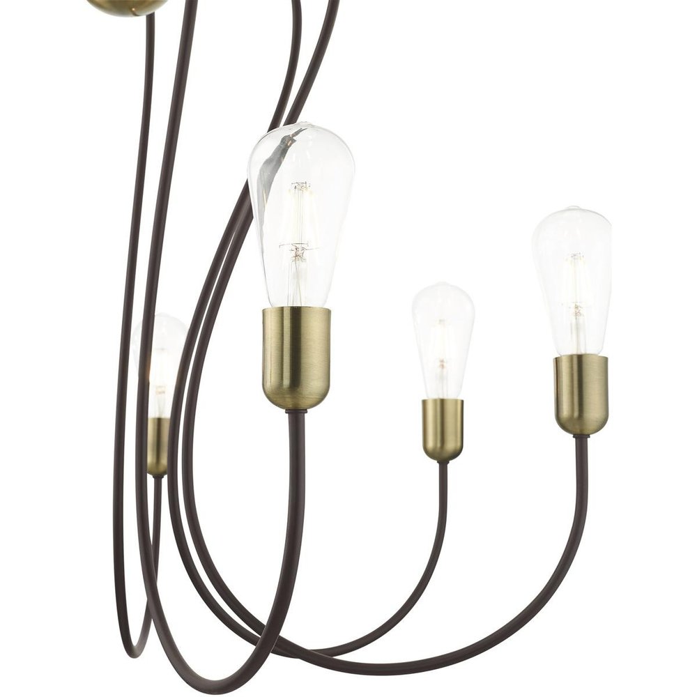 Seven Light Dimmable Chandelier With Shades