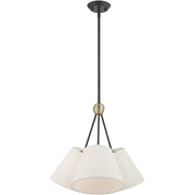 Three Light Dimmable Chandelier With Shades