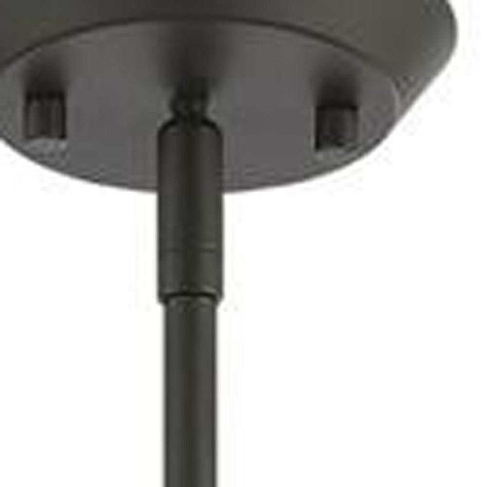 Bronze Three Light Metal Dimmable Chandelier With Shades