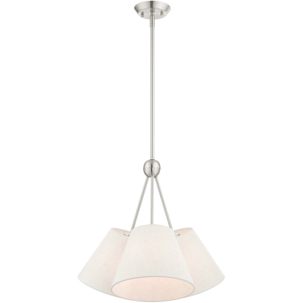 Three Light Dimmable Chandelier With Shades