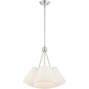 Three Light Dimmable Chandelier With Shades