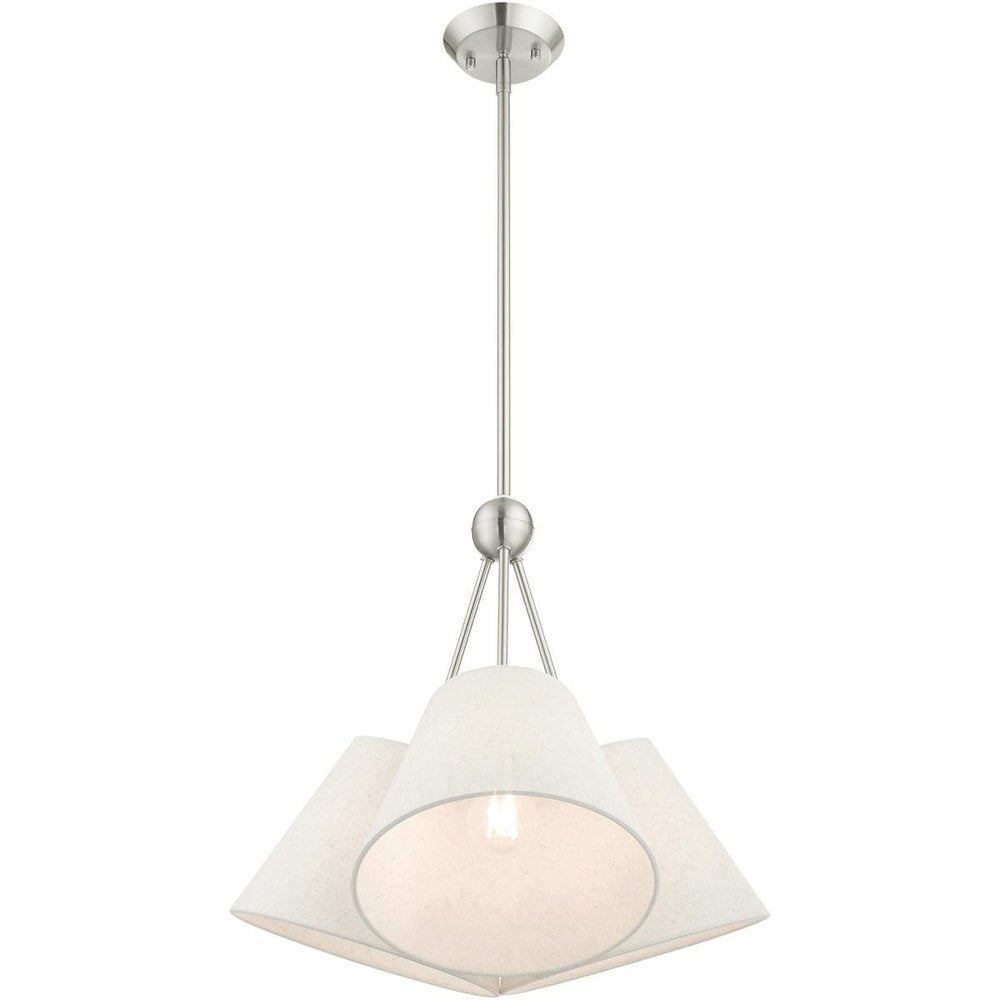 Three Light Dimmable Chandelier With Shades