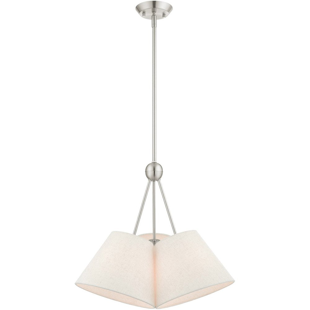 Three Light Dimmable Chandelier With Shades