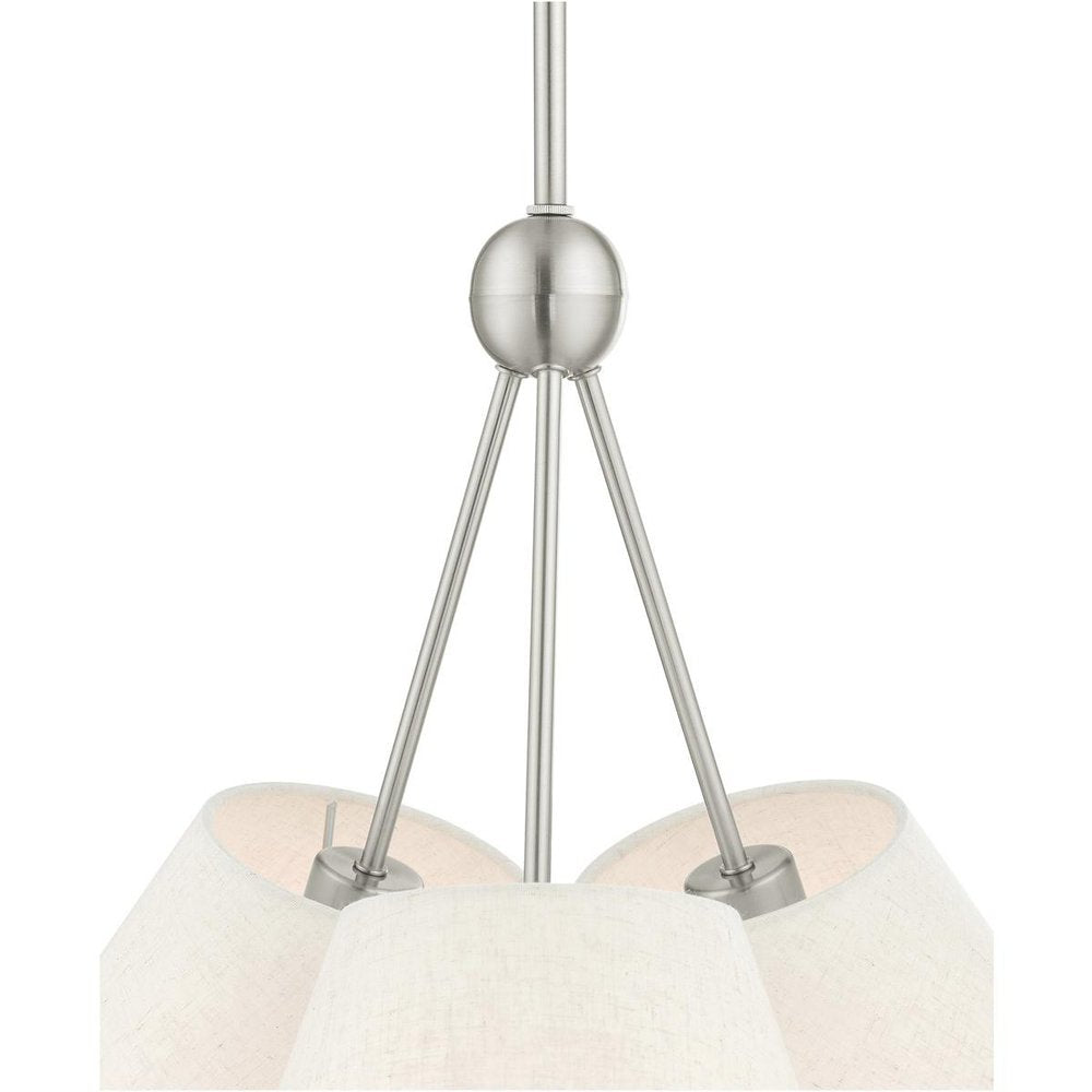 Three Light Dimmable Chandelier With Shades