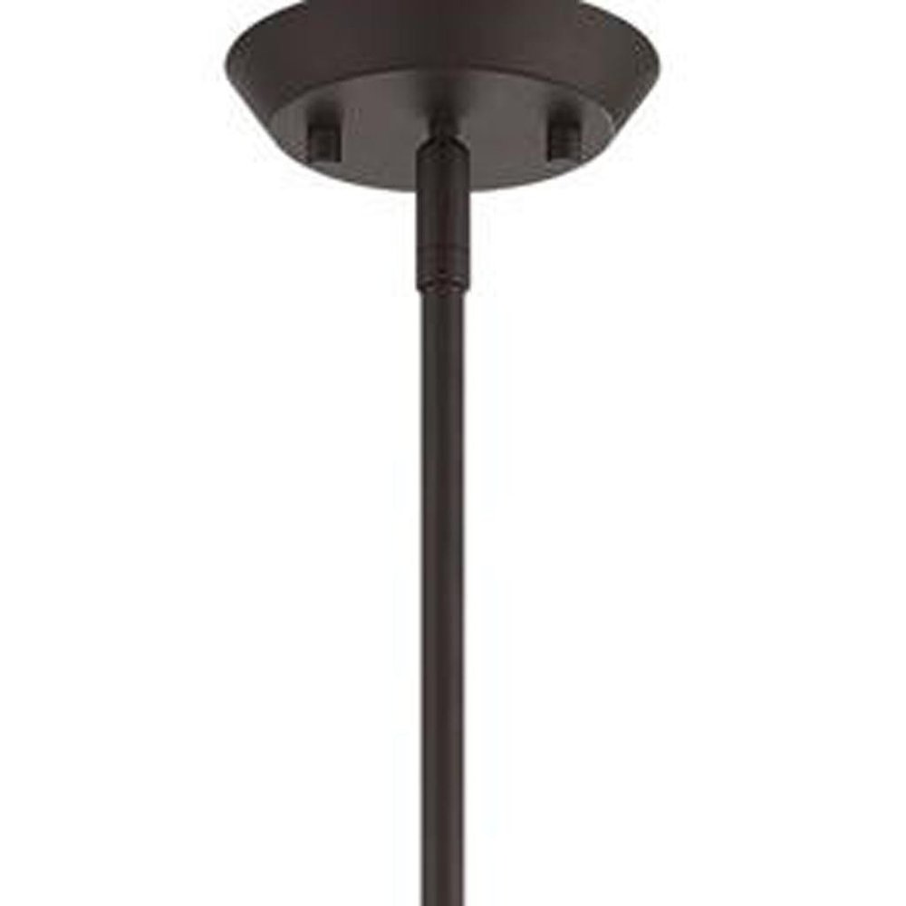 Bronze Four Light Metal Dimmable Chandelier With Shades