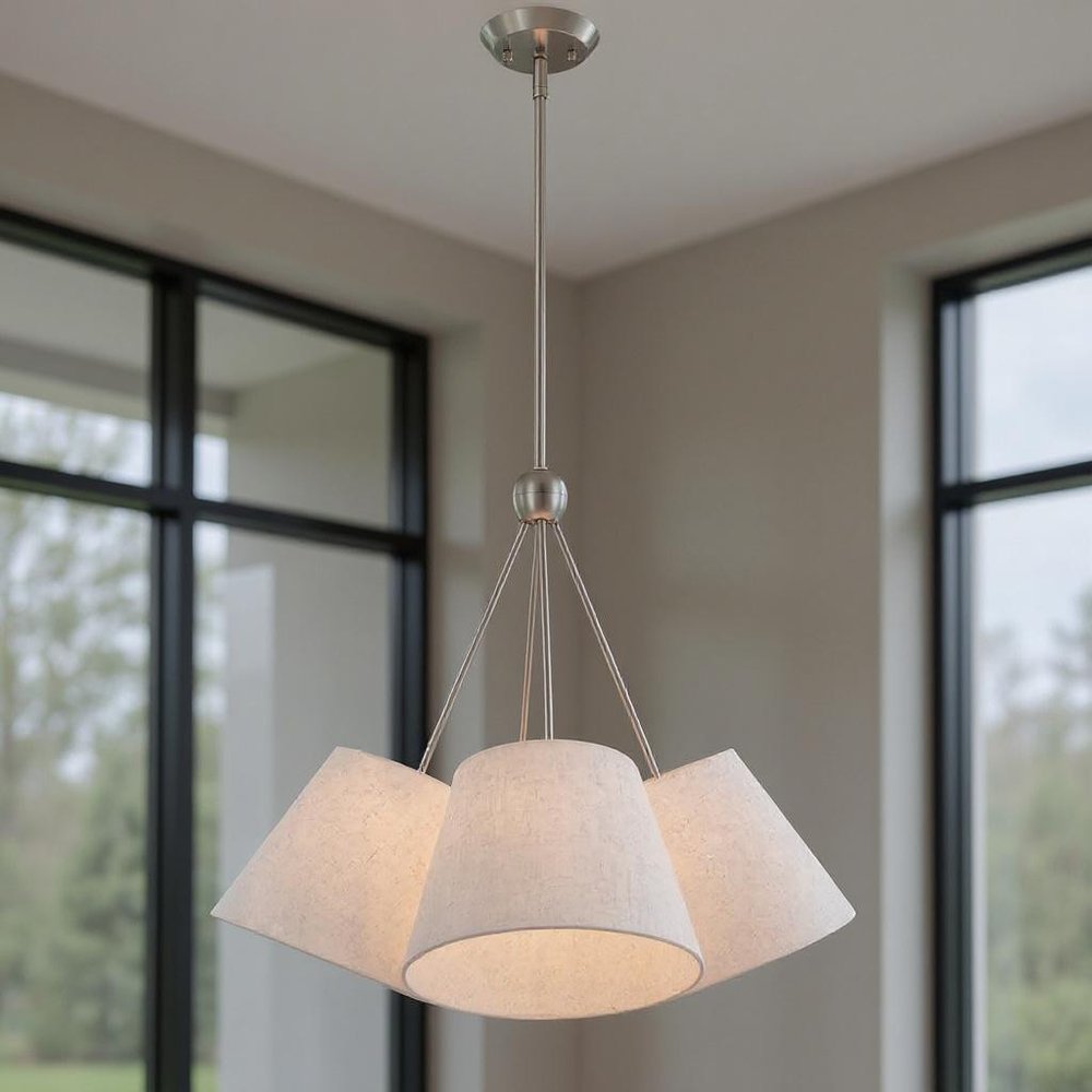 Four Light Dimmable Chandelier With Shades