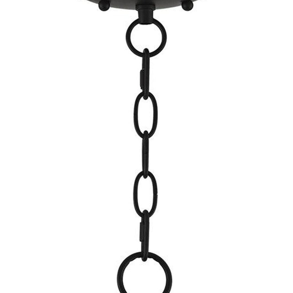 Black Three Light Dimmable Chandelier With Shades
