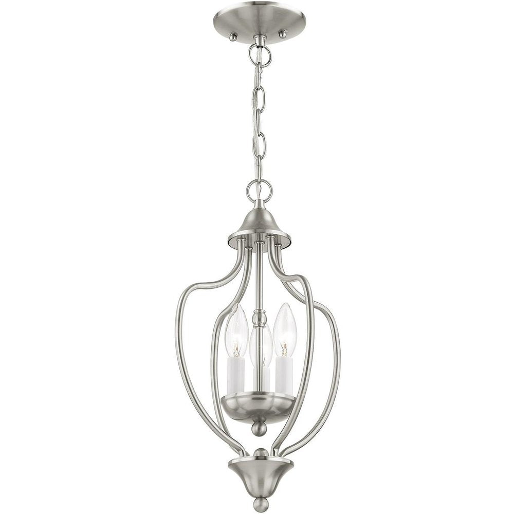 Three Light Dimmable Chandelier With Shades