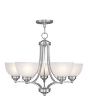 Five Light Dimmable Chandelier With Shades