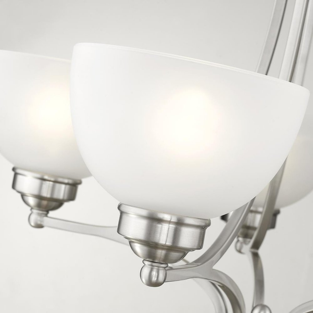 Five Light Dimmable Chandelier With Shades